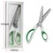 Green Pinking Shears Comfort Grips Crafts Zig Zag Cut Sewing Scissors,Professional Handheld Dressmaking